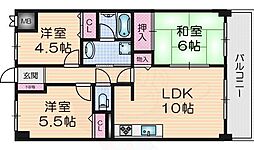 メゾン・ラ・フォーレ 3階3LDKの間取り