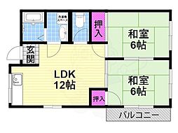 惣友ハイツ1 2階/-