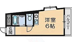 有馬パレス野崎 1Kの間取図画像