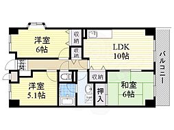 グリーンアベニュー壱番館 3LDKの間取図画像