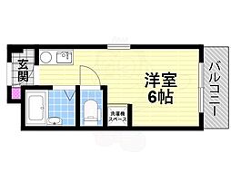 レナジア大東 ワンルームの間取図画像