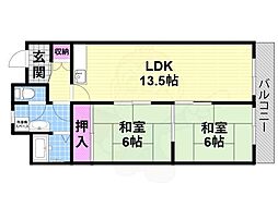 S.Tマンション 2LDKの間取図画像