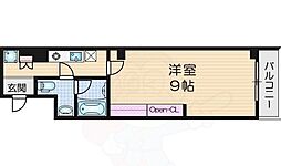 トモミハイム曙 1Kの間取図画像