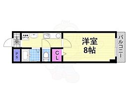 マンショントミー 1Kの間取図画像
