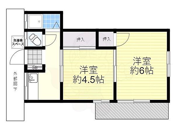 テラダマンション一号館 ｜大阪府大阪市都島区都島本通４丁目(賃貸マンション2K・4階・30.00㎡)の写真 その2