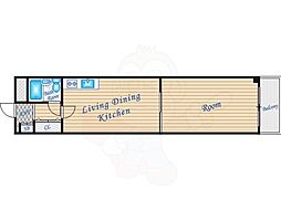 センチュリーパークユニ東梅田 11階1DKの間取り