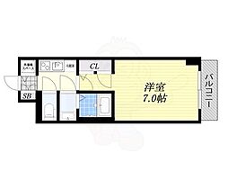 S-RESIDENCE福島Alovita 9階1Kの間取り