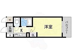 エスリード本町 1Kの間取図画像