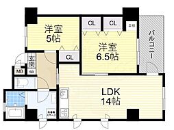 ロベリア弐番館 2LDKの間取図画像