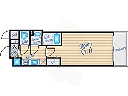 スワンズシティ梅田ウエスト 1Kの間取図画像