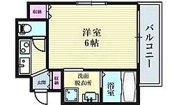 アクアプレイス梅田2 1Kの間取図画像