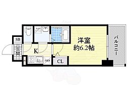 エスリード福島BRAVE 1Kの間取図画像