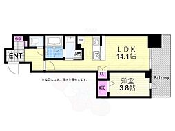Park Lane Kujo 1LDKの間取図画像