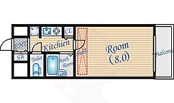 フォレスト106 1Kの間取図画像