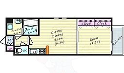 アーバネックス福島 1LDKの間取図画像