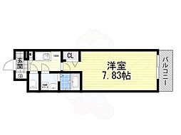 JMFレジデンス大阪福島 1Kの間取図画像