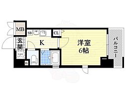 エステムコート梅田リトリーヴ 1Kの間取図画像
