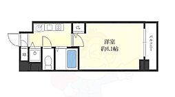 プレサンス天神橋ディオレ 1Kの間取図画像