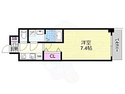 アプリーレ中之島 1Kの間取図画像