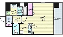 レオンコンフォート新梅田 1Kの間取図画像