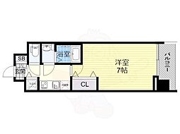 スワンズシティウメダシエロ 1Kの間取図画像