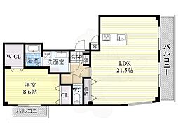 セブンオークス 1LDKの間取図画像