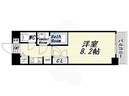 レゲスタ大阪レジデンス 1Kの間取図画像
