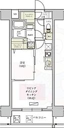アーバネックス東梅田 1LDKの間取図画像