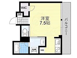 レジュールアッシュ梅田WEST 1Kの間取図画像