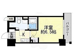 エスリード福島駅前2 1Kの間取図画像