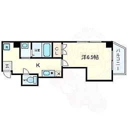 ARIBA豊崎 1Kの間取図画像