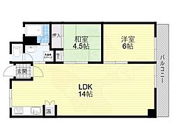 コーポあびこ 2LDKの間取図画像