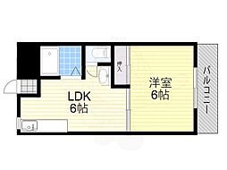 グランドール住吉 1LDKの間取図画像