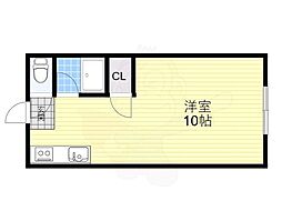 サニーハイツ ワンルームの間取図画像