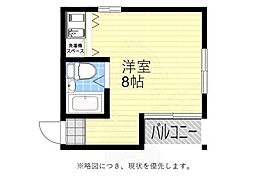ルーブルオガワ ワンルームの間取図画像