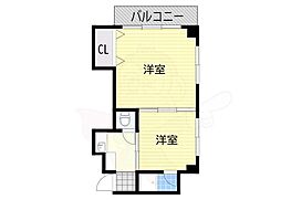 パークサイド長居 1Kの間取図画像