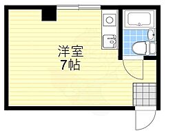 杉本スカイハイツ ワンルームの間取図画像