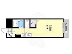 ロイヤルあびこ 1Kの間取図画像