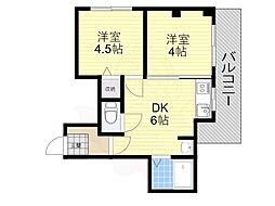 長居ホームプラザ 1DKの間取図画像