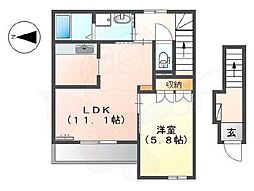 トワイライトヒル・AYA 1LDKの間取図画像