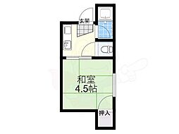 ビラ長居 1Kの間取図画像