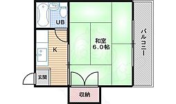 ハイツ清水丘 1Kの間取図画像