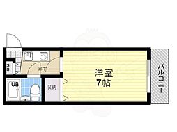 メゾンドファム 1Kの間取図画像