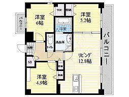 Zio8清水丘 3LDKの間取図画像