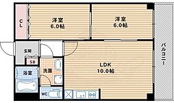 第2コーポラスROSA 2LDKの間取図画像