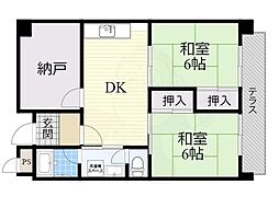恒信ハイツ 3DKの間取図画像