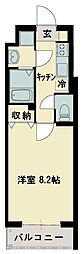 志幸44モーリア 1Kの間取図画像