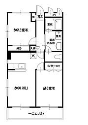 志幸42シャンソン 2LDKの間取図画像