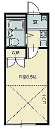 メルヘンランドE 1Kの間取図画像