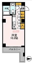 カスタリア目黒鷹番 2階ワンルームの間取り